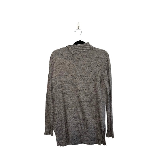 GAP Brown Heathered Snap Neck Turtleneck Tunic Sweater Small Women’s - Picture 7 of 12